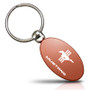 Frod Mustang Tri-Bar Logo Orange Aluminum Oval Key Chain