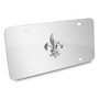 Fleur-De-Lis FDL 3d Logo Chrome Stainless Steel License Plate