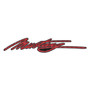 Ford Mustang Script in Red 12" 3M Perforated Unobstructed View Window Graphic Decorative Decal