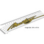 Ford Mustang Script in Yellow 12" 3M Perforated Unobstructed View Window Graphic Decorative Decal