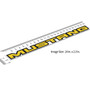 Ford Mustang Nameplate in Yellow 24" 3M Perforated Unobstructed View Window Graphic Decorative Decal