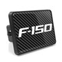 Ford F-150 2009-2014 Carbon Fiber Look UV Graphic Metal Plate on ABS Plastic 2" inch Tow Hitch Cover, Made in USA