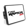 Ford Raptor UV Graphic White Metal Plate on ABS Plastic 2" inch Tow Hitch Cover, Made in USA