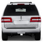Lincoln Logo UV Graphic White Metal Plate on ABS Plastic 2" inch Tow Hitch Cover, Made in USA