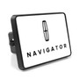 Lincoln Navigator UV Graphic White Metal Plate on ABS Plastic 2" inch Tow Hitch Cover, Made in USA