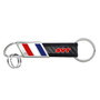 Ford SVT in Red on Real Carbon Fiber Leather Key Chain with Red White Blue Stripe