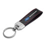 Ford Edge Real Carbon Fiber Leather Key Chain with Red Stitching , Made in USA