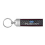 Ford Fusion Real Carbon Fiber Leather Key Chain with Red Stitching , Made in USA