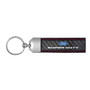 Ford Super-Duty 2016 to 2018 Real Carbon Fiber Leather Key Chain with Red Stitching , Made in USA