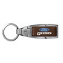 Ford F-150 2015 up in Color Brown Leather Detachable Ring Black Metal Key Chain by iPick Image, Made in USA