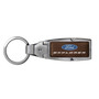 Ford Explorer in Color Brown Leather Detachable Ring Black Metal Key Chain by iPick Image, Made in USA