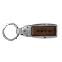 Ford Focus Brown Leather Detachable Ring Black Metal Key Chain by iPick Image, Made in USA