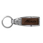 Ford Fiesta Brown Leather Detachable Ring Black Metal Key Chain by iPick Image, Made in USA