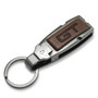 Ford Mustang GT Brown Leather Detachable Ring Black Metal Key Chain by iPick Image, Made in USA