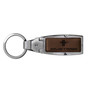 Ford Mustang Tri-Bar Brown Leather Detachable Ring Black Metal Key Chain by iPick Image, Made in USA