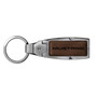 Ford Mustang Brown Leather Detachable Ring Black Metal Key Chain by iPick Image, Made in USA