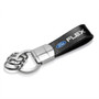 Ford Flex Black Leather Stripe Round Hook Metal Key Chain