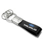 Ford Taurus Black Leather Stripe Round Hook Metal Key Chain