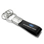 Ford Expedition Black Leather Stripe Round Hook Metal Key Chain