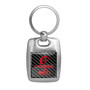 Ford Mustang Cobra in Red Scratch Resistant Graphic on Carbon Fiber Backing Brush Metal Key Chain