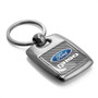 Ford F-150 2015 to 2017 Silver Carbon Fiber Backing Brush Metal Key Chain, Made in USA