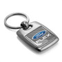 Ford Flex Silver Carbon Fiber Backing Brush Metal Key Chain, Made in USA