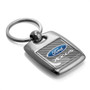 Ford Focus Silver Carbon Fiber Backing Brush Metal Key Chain, Made in USA