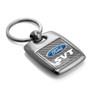 Ford SVT Silver Carbon Fiber Backing Brush Metal Key Chain, Made in USA