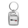 Ford F150 Raptor White Carbon Fiber Backing Brush Metal Key Chain, Made in USA