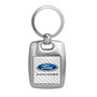 Ford Expedition White Carbon Fiber Backing Brush Metal Key Chain, Made in USA