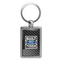 Ford Built Ford Tough in Full Color with Carbon Fiber Backing Brush Rectangle Metal Key Chain