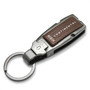 Lincoln Continental Brown Leather Detachable Ring Black Metal Key Chain