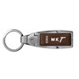 Lincoln MKT Brown Leather Detachable Ring Black Metal Key Chain