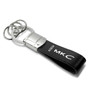 Lincoln MKC Black Leather Stripe Round Hook Metal Key Chain