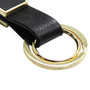 Lincoln MKC Round Hook Leather Strip Double Ring Golden Metal Key Chain