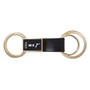 Lincoln MKT Round Hook Leather Strip Double Ring Golden Metal Key Chain