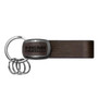 HEMI 5.7 Liter Black Nickel with Brown Leather Stripe Premium Key Chain by iPick Image, Made in USA