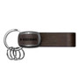 HEMI Logo Black Nickel with Brown Leather Stripe Premium Key Chain by iPick Image, Made in USA