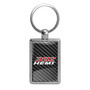 HEMI 392 hp Black Carbon Fiber Backing Rectangle Brush Metal Key Chain for Challenger, Charger, R/T