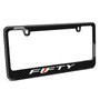 Chevrolet Camaro 50 Years Real Black Carbon Fiber Finish License Plate Frame by iPick Image, Made in USA
