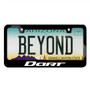 Dodge Dart Black Metal License Plate Frame