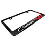 Dodge Challenger R/T Classic Red Stripe Black Metal License Plate Frame by iPick Image, Made in USA