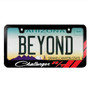 Dodge Challenger R/T Classic Red Stripe Black Metal License Plate Frame by iPick Image, Made in USA