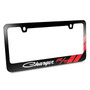 Dodge Charger R/T Classic Red Stripe Black Metal License Plate Frame by iPick Image, Made in USA