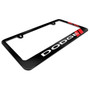 Dodge Red Stripe Black Metal License Plate Frame by iPick Image, Made in USA