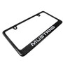 Ford Mustang Name 3d Chrome Emblem Black 100% Real Carbon Fiber License Plate Frame