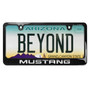 Ford Mustang Name 3d Chrome Emblem Black 100% Real Carbon Fiber License Plate Frame