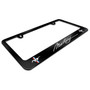 Ford Mustang Script Dual Logos Black Metal License Plate Frame Made in USA