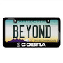 Ford Mustang Cobra Black Metal License Plate Frame