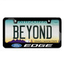 Ford Edge Black Metal License Plate Frame